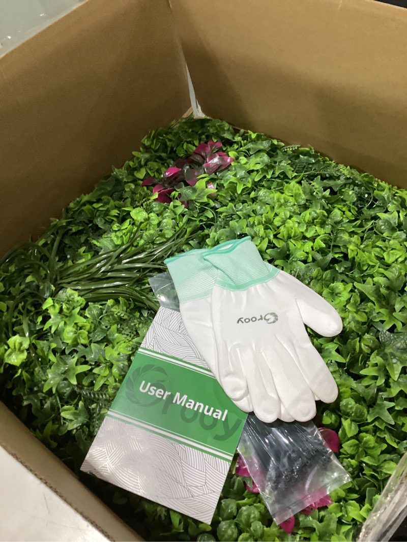 Condition photo showing New/Like New for boxwood roll panels, grass wall 20"x20"(12pcs), grass backdrop, privacy screen, sun protected green wall decor for outdoor, indoor, garden, backyard and décor 12pcs 20''x20'' mint