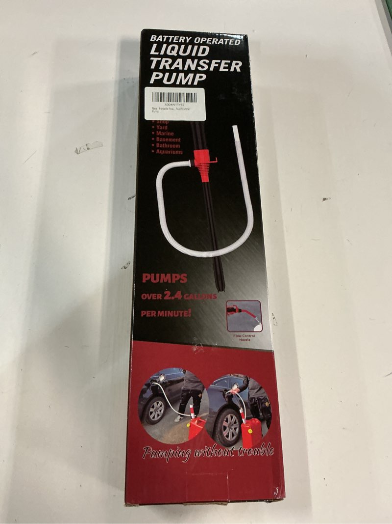 Condition photo showing New/Like New for Portable Power Battery Pump, Battery Operated Electric Siphon Pump Water Transfer Pump, Easy to Use Manual Portable 2.4GPM Pump and on-Spill Design Diesel, Water, Fuel Transfer Pump