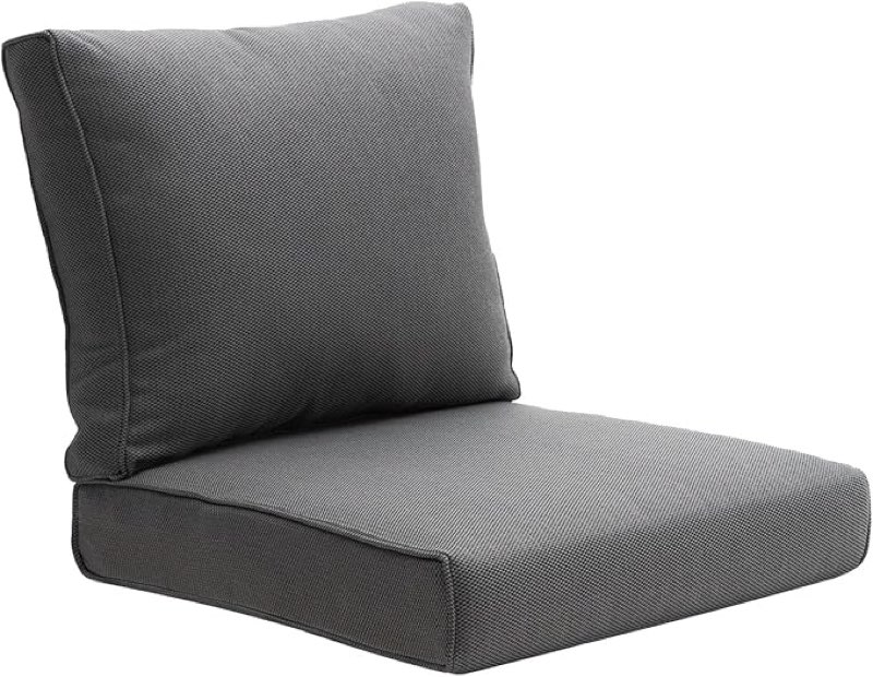 Patio Furniture Sofa Cushion Set Outdoor Living Deep Seating Cushions Thick Foam Replacement Cushion,21.7x21.7 Inch,Dark Grey