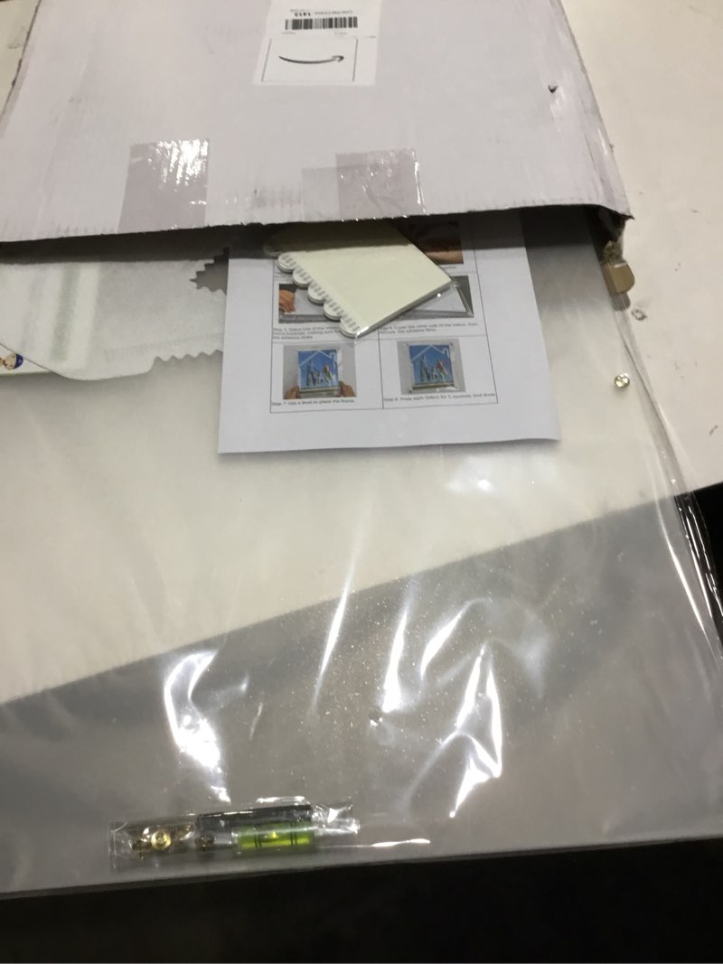 Condition photo showing Good Condition for Kalami 16x20 Clear Acrylic Wall Mount Picture Frame Self Adhesive, No Drill Holes Floating Frameless Large Photo Frame for Paintings Portrait Landscape Poster or Other Artworks 1 16 x 20 in