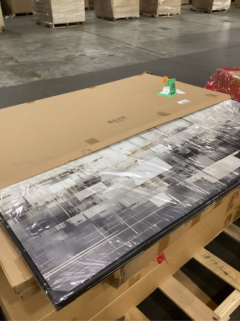 Solid wood frame abstract Wall Art Black and white abstract Framed Ready to Hang Wall Art Modern art