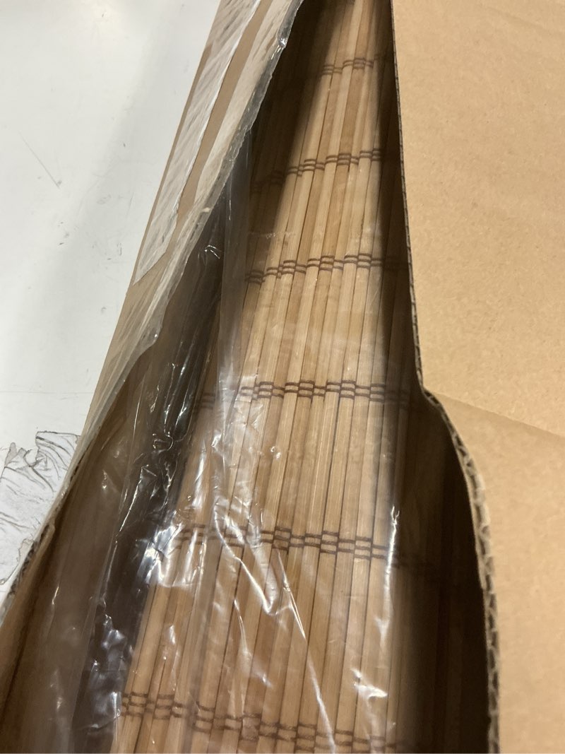 Condition photo showing Good Condition for chicology bamboo roman shades - customer favorite light filtering blinds for windows, premium quality, ideal for home, deer brown, 34" w x 64" h 34"w x 64"h deer