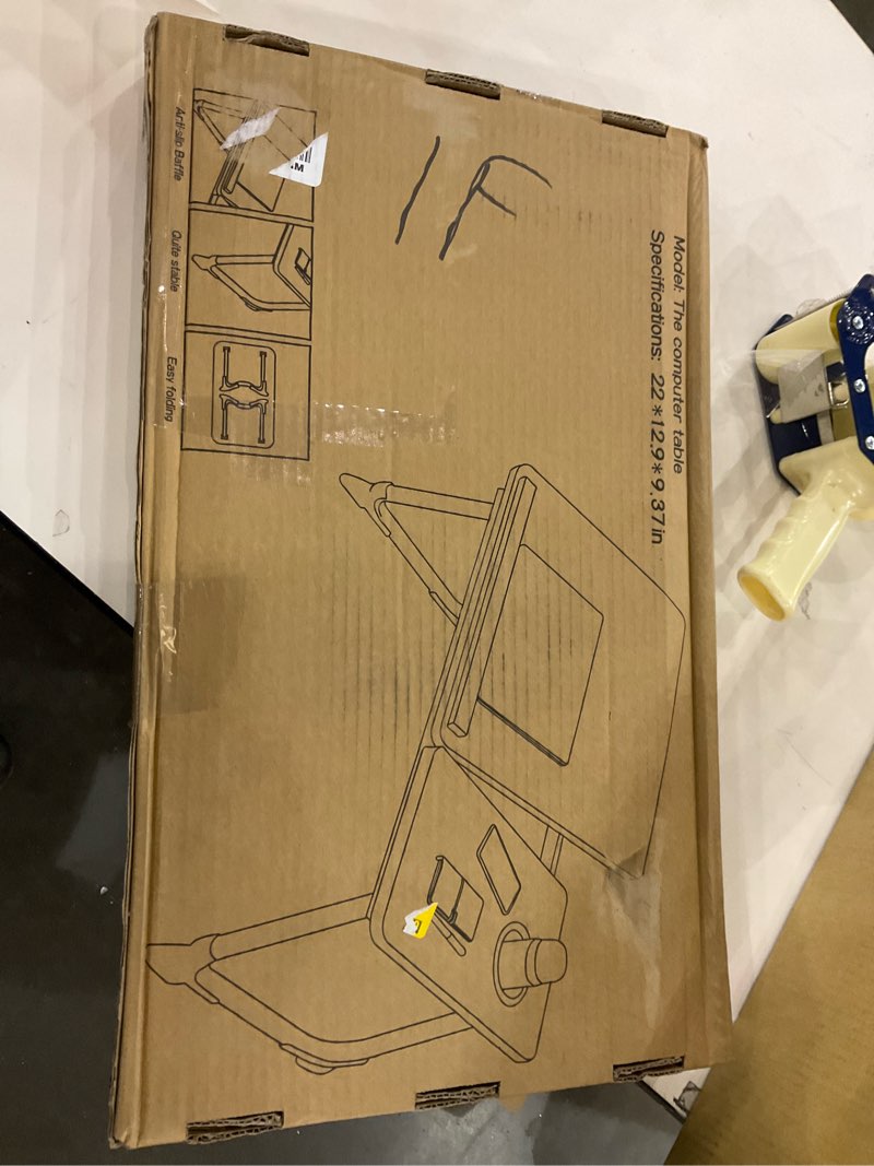 Lap Desk for Couch/Sofa/Floor, 5-Angle Adjustable Bed Desk with Foldable Legs &Cup Holder, Light Wei