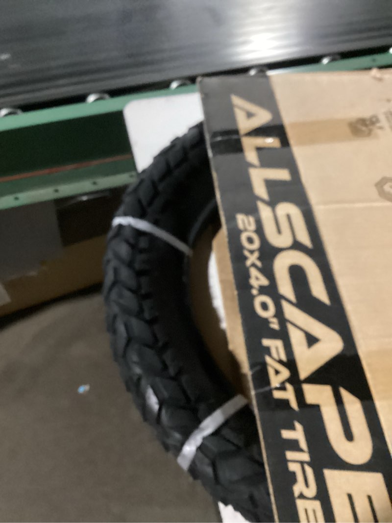 Condition photo showing Good Condition for HEB Allscape 20x4.0 E-Bike Fat Tire – Puncture Resistant 20 Inch Electric Bike Tire, 2X Thicker Heavy Duty 20x4 Ebike Tire for 20x4.0 Fat Tire E Bikes, All-Terrain Street & Trail – 2 Pack 20 x 4" Tire Qty 2 - Silver Logo