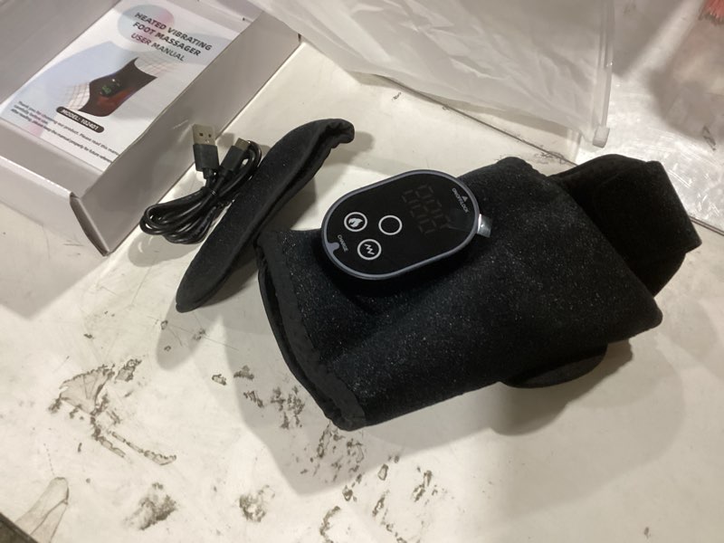 Condition photo showing Good Condition for democe cordless ankle massager with heat, wearable ankle heating wrap for foot & ankle pain relief, 6 heat levels, 3 vibration modes, timer & auto shut off, single one, black one black