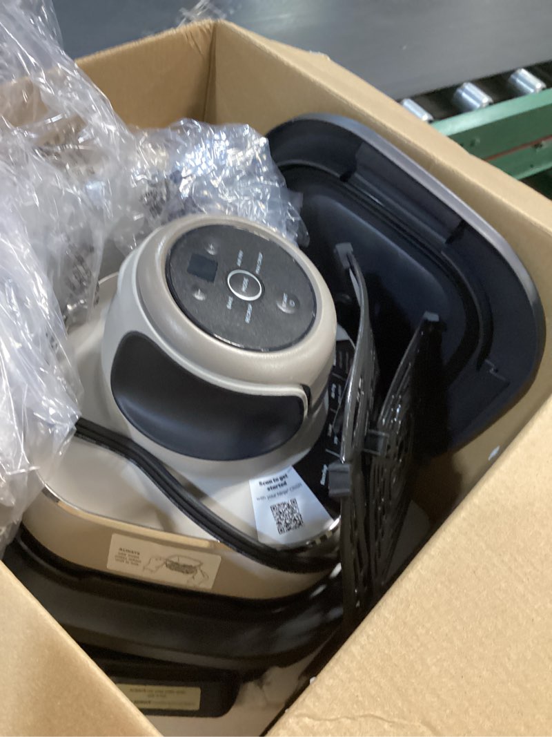Condition photo showing As Is for Ninja Crispi 4-in-1 Glass Air Fryer | 450°F | Non-Toxic | 4QT & 6-Cup Glass Containers w/Lids | Microwave, Freezer, Dishwasher Safe | Max Crisp, Air Fry, Bake, Recrisp | Stone | FN101ST Stone 4 QT