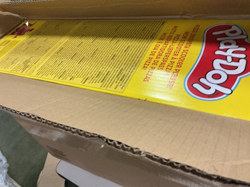 Condition photo showing New/Like New for Play-Doh Pizza Delivery Scooter Playset, Large Ride-On Play Food Preschool Toys, Toy Pizza Set for Kids, Arts & Crafts for Boys & Girls, Ages 3+