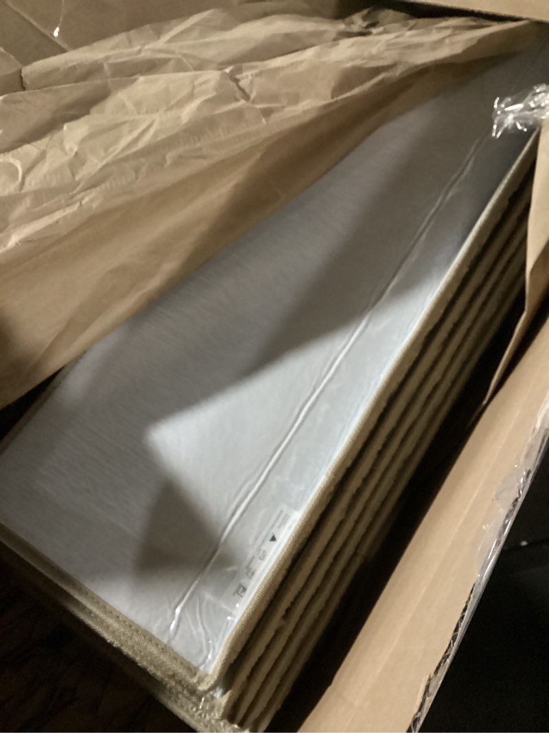Condition photo showing New/Like New for PURE ERA Bullnose Carpet Stair Treads Tape Free Non-Slip Indoor Stair Protectors Pet Friendly Stair Treads for Wooden Steps 9.5" x 30"(14 Pieces, Cream Gray Diamond Trellis) Cream Gray Diamond Trellis 14 Pieces with Bullnose