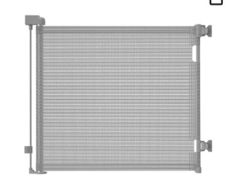  aourmkoop retractable baby gate,mesh baby gate or mesh dog gate,33" tall,extends up to 55" wide,child safety gate for doorways, stairs, hallways, indoor/outdoor?grey,33"x55"