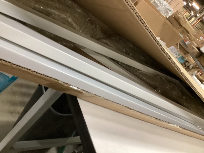 Condition photo showing As Is for DR.IRON White Metal Clothes Racks Garment Rack, Modern White Clothing Rack Free Standing Hanging Rod for Boutique Retail, Clothes Store, Laundry Room(47’’L) Clothing Racks White