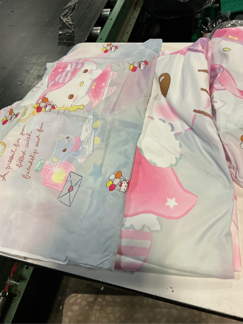 Condition photo showing Good Condition for jay franco hello kitty queen comforter set - 3piece bedding includes sheet set & pillow covers - super soft pink bedding queen pink - hello kitty