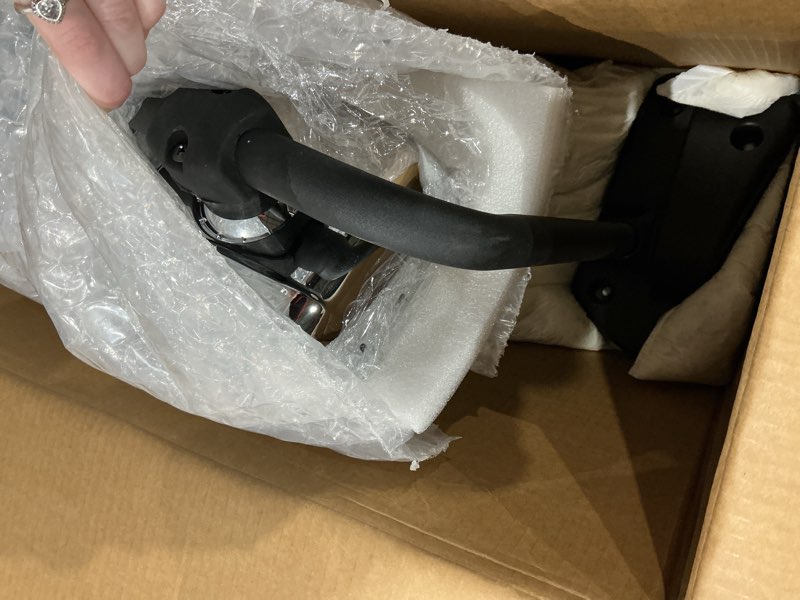 Condition photo showing Good Condition for chrome manual mirror assembly for international mv 2022+ - fixed position, full bright chrome cap - right side replacement