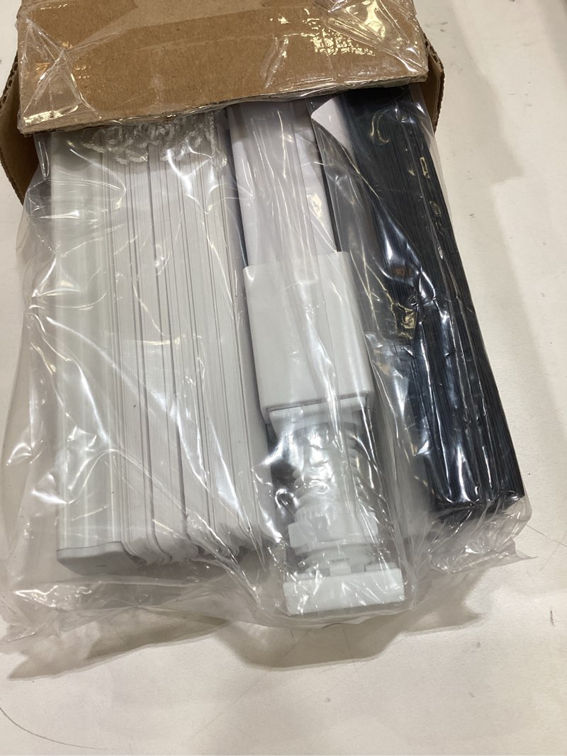 Condition photo showing Good Condition for LazBlinds No Tools No Drill Cordless 1" Vinyl Mini Blinds, 100% Blackout Blinds for Indoor Windows, Room Darkening Privacy Window Blinds and Shades for Interior, 26" W x 64" H, White White 26" W x 64" H