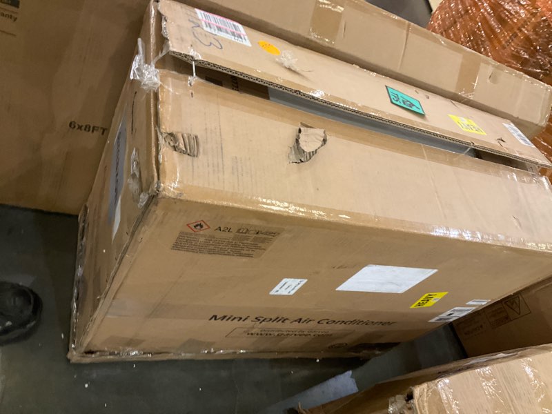 Condition photo showing As Is for 12,000 BTU Mini Split Air Conditioner,22 SEER2,750 Sq.Ft Cooling/Heating,Smart Inverter,Alexa WiFi Control, 5 Modes (Cool/Heat/Dehumid/Fan/Sleep), ECO Mode,3D Airflow,Self-Clean,Professional Kit