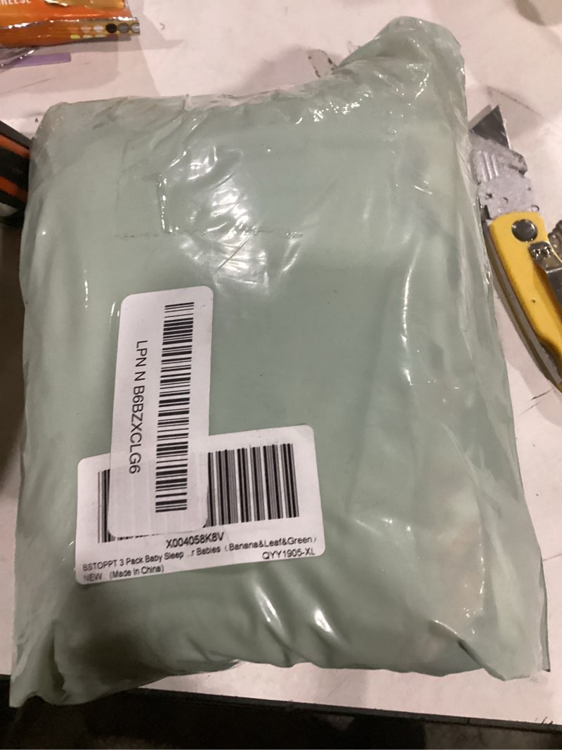 Condition photo showing Good Condition for 3 pack baby sleep sack 18-24 months 100% rayon cotton baby sleeping bag 2-way zipper toddler wearable blankets comfy stretchy lightweight tog 0.3 ?banana&leaf&green? banana&leaf&green x-large