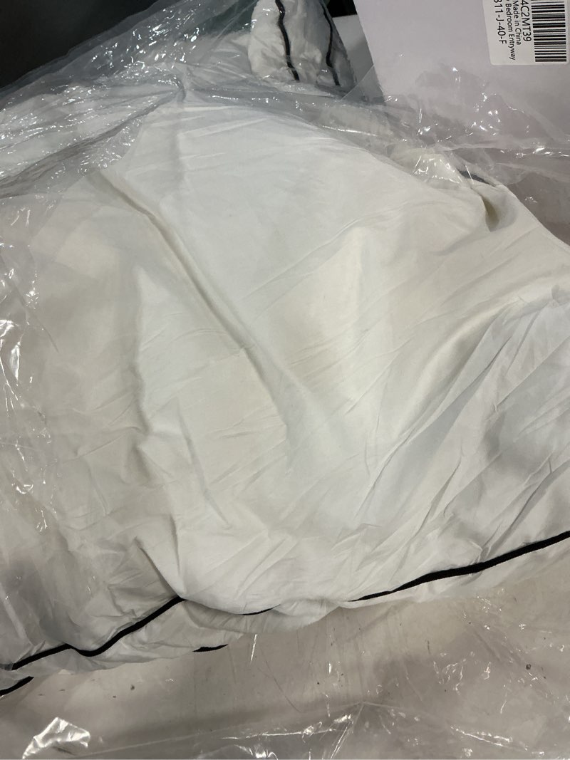 Condition photo showing As Is for Premium Canadian Goose Down Pillow Queen Size Set of 1 Pack, 900+ Fill Power, 100% Cotton Shell, Luxury Hotel Quality Bed Feather Pillow for Side Back Stomach Sleepers(White,20\" x 30\") White Queen