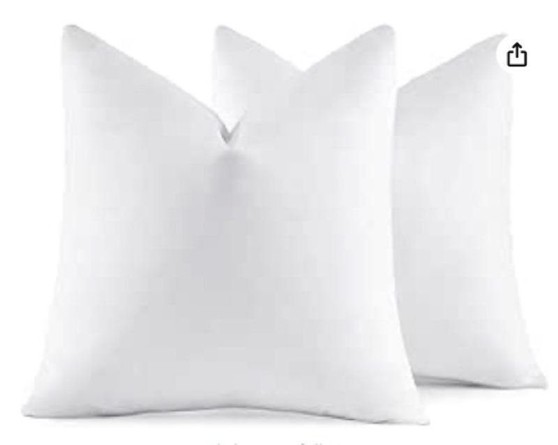 miulee pillow inserts set of 2 18” x 18”