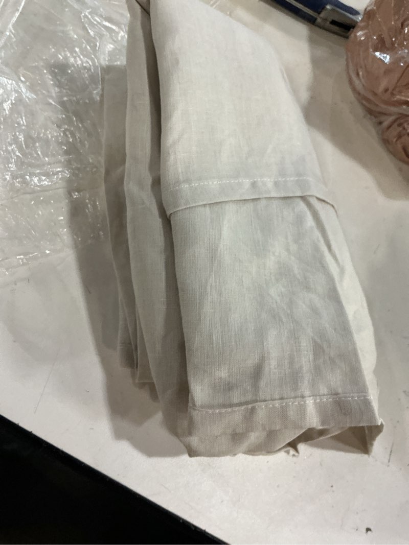 Condition photo showing New/Like New for european linen shower curtain, one size, beige