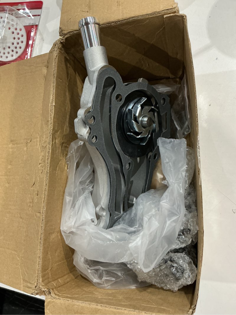 Condition photo showing As Is for water pump thermostat kit compatible with 2013-2020 encore & 2011-2016 cruze & 2012-2020 sonic & 2013-2020 trax l4 1.4l turbocharged engine, replaces oe aw6662 25192709 55565336 902808 34709