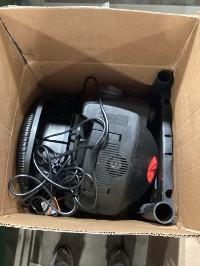 Condition photo showing As Is for craftsman cmxevbe17925 5 gallon 5.0 peak hp wet dry vac, portable and wall-mountable shop vacuum with filter, 2 hoses and attachments for garage and automotive cleaning