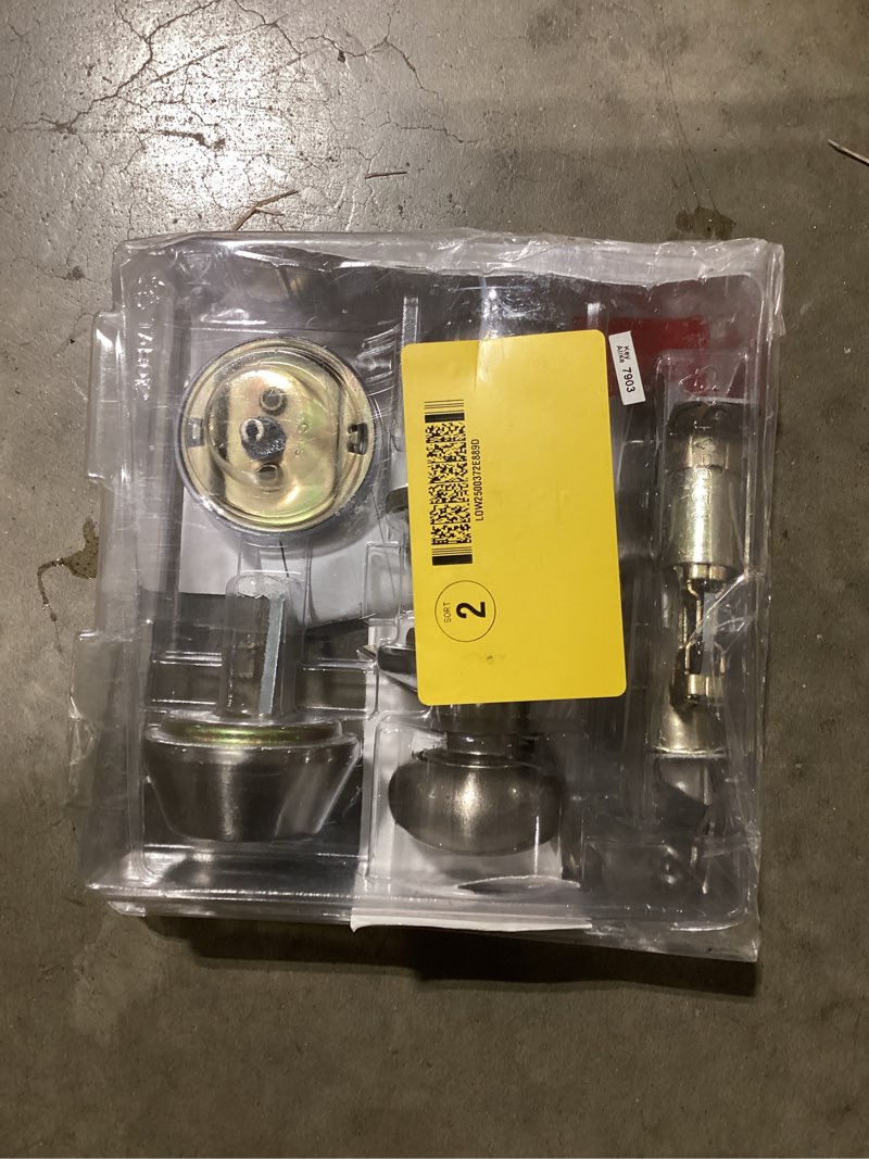 Condition photo showing Good Condition for reliabilt keyed knob single-cylinder deadbolt (missing parts)