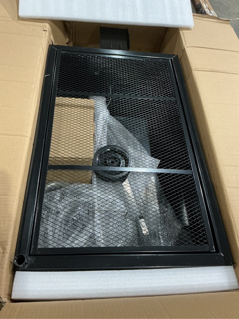 Condition photo showing As Is for vevor low profile oil drain pan, 25 gal oil drain pan with electric pump, large capacity oil change pan with 7.2ft hose & folding handle, rolling oil drain cart for trucks, buses, rvs 25 gallon