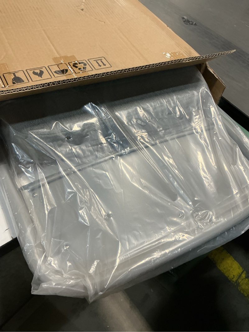 Condition photo showing New/Like New for KAIHAOWIN Padded Folding Chairs Upholstered Single Foldable Chair with Ultra Thick Padded Seat Comfortable Metal Chairs Indoor with Comfortable Fabric Cushion for Indoor-Grey