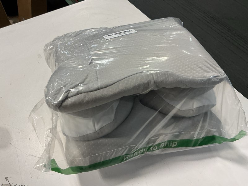 Condition photo showing Good Condition for Cozyplayer Effective Pain Relief Cervical Neck Pillow for Sleeping, Ergonomic Cooling Side Sleeper Pillow for Neck Support, Odorless Contour Memory Foam Pillows, Bed Pillow for Stomach Back Sleeper White Queen