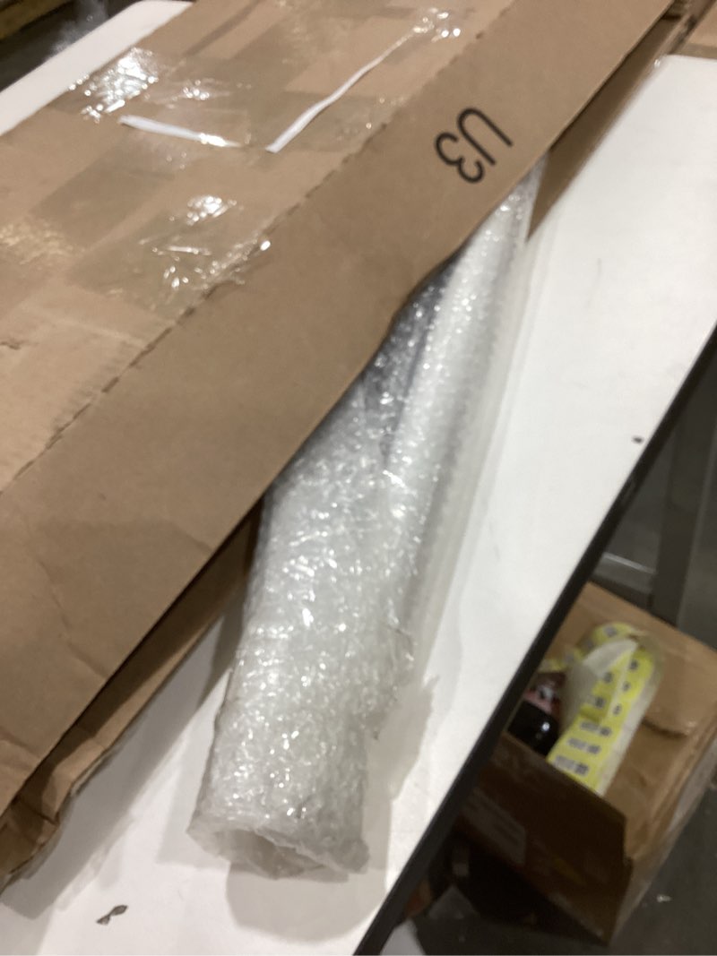 Condition photo showing As Is for Swing Arm Curtain Rod, 34.5'' Long, 1.1'' Diameter, Rotate about 180 degrees, Detachable Ball Finial, Black, 1 piece 34.5in Black