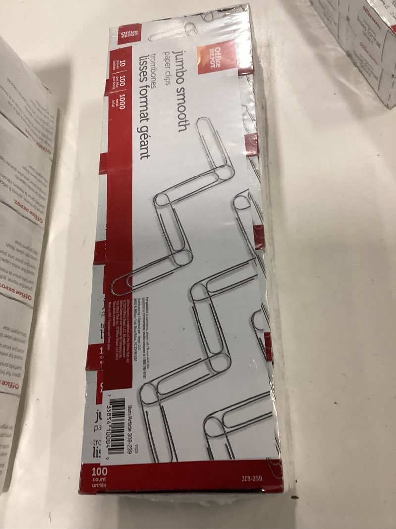 Condition photo showing Good Condition for Office Depot(R) Brand Paper Clips, Jumbo, Silver, 100 Clips Per Box, Pack Of 10 Boxes