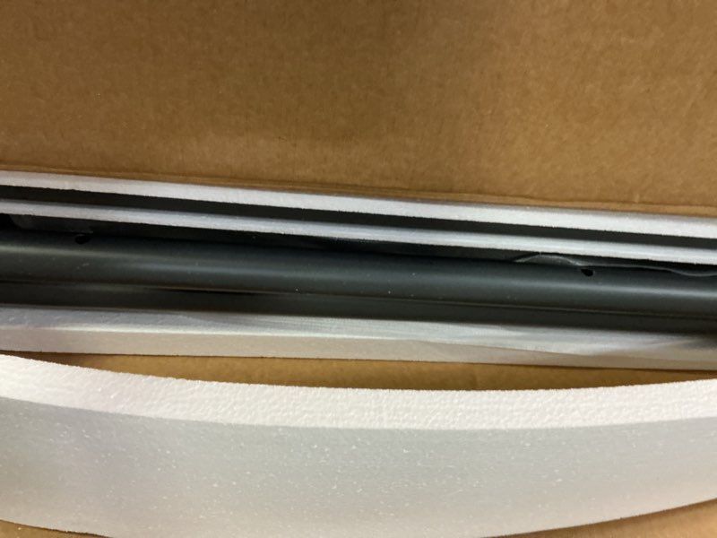 Condition photo showing New/Like New for Delta Children Darcy 4-in-1 Metal Convertible Crib, Charcoal Grey + Serta Perfect Start Limited Dual Sided Breathable Core Baby Crib Mattress (Bundle) Charcoal Grey Crib + Mattress