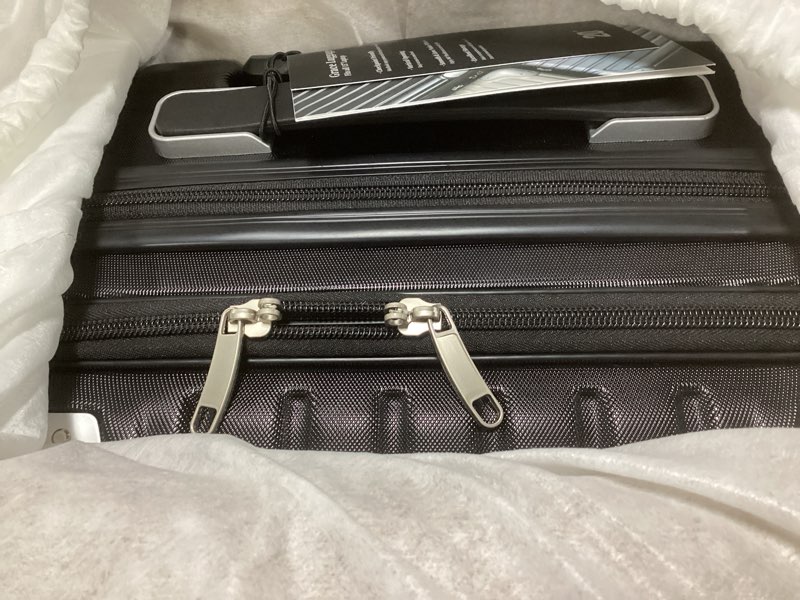 Condition photo showing Good Condition for LEVEL8 Grace Carry on Luggage, 20 Inch Hard Shell Suitcases with Spinner Wheels, Abs+Pc Hard Case Luggages with Tsa Lock, Black Black 20 Inch