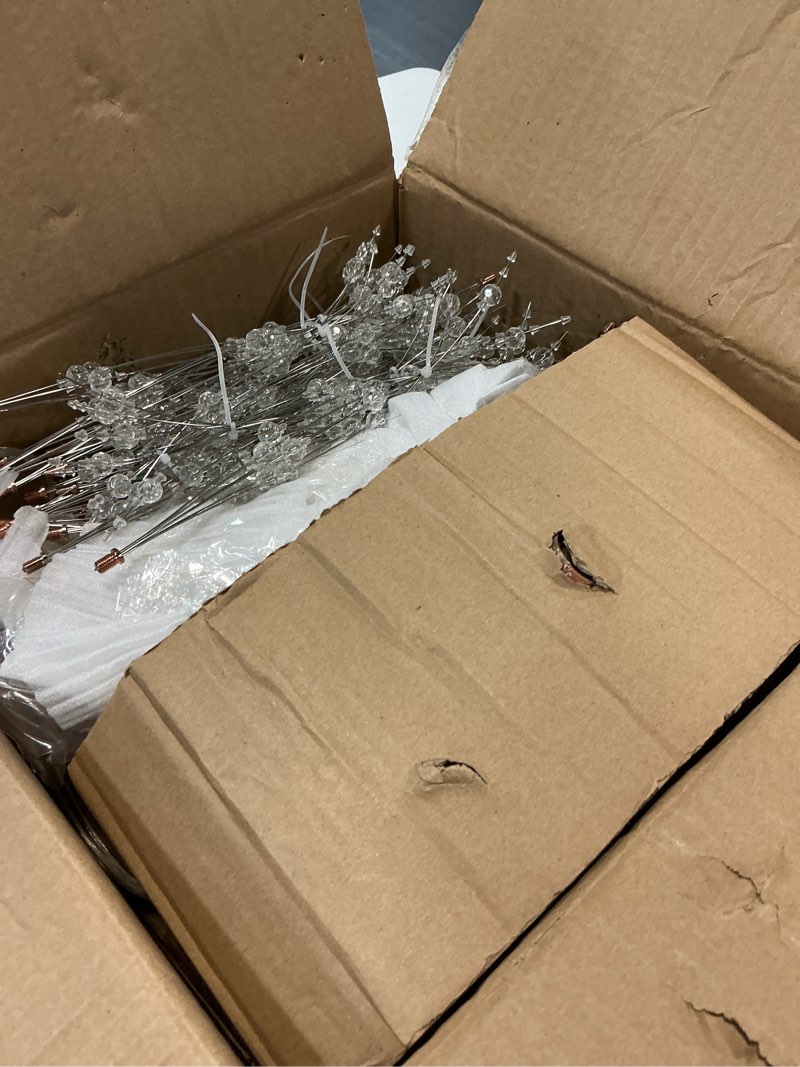Condition photo showing Good Condition for beslowe 69'' crystal floor lamp for living room, modern standing lamp with 738pcs k9 crystals, tall lamp pole light for bedroom office, mid century floor lighting with 9 led bulbs, rose gold