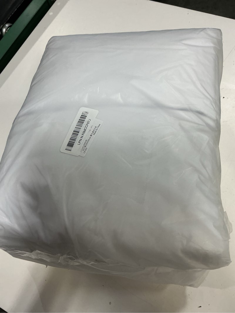 Condition photo showing New/Like New for 12 packs white table cloth rectangle 60x126 inch tablecloths rectangular for 8ft rectangle tables, wrinkle resistant polyester fabric tablecloth washable covers for wedding party white 12 pack - 60 x 126 inch