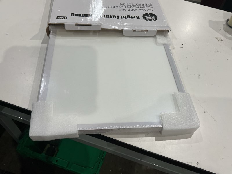 Condition photo showing Good Condition for square led flush mount ceiling light,16 inch 40w 3820lm led light 3000k,4000k,6000k cct selectable,flat panel super slim led ceiling light fixture,for living dining kitchen bedroom room (1pack-white) 16inch-1pack white