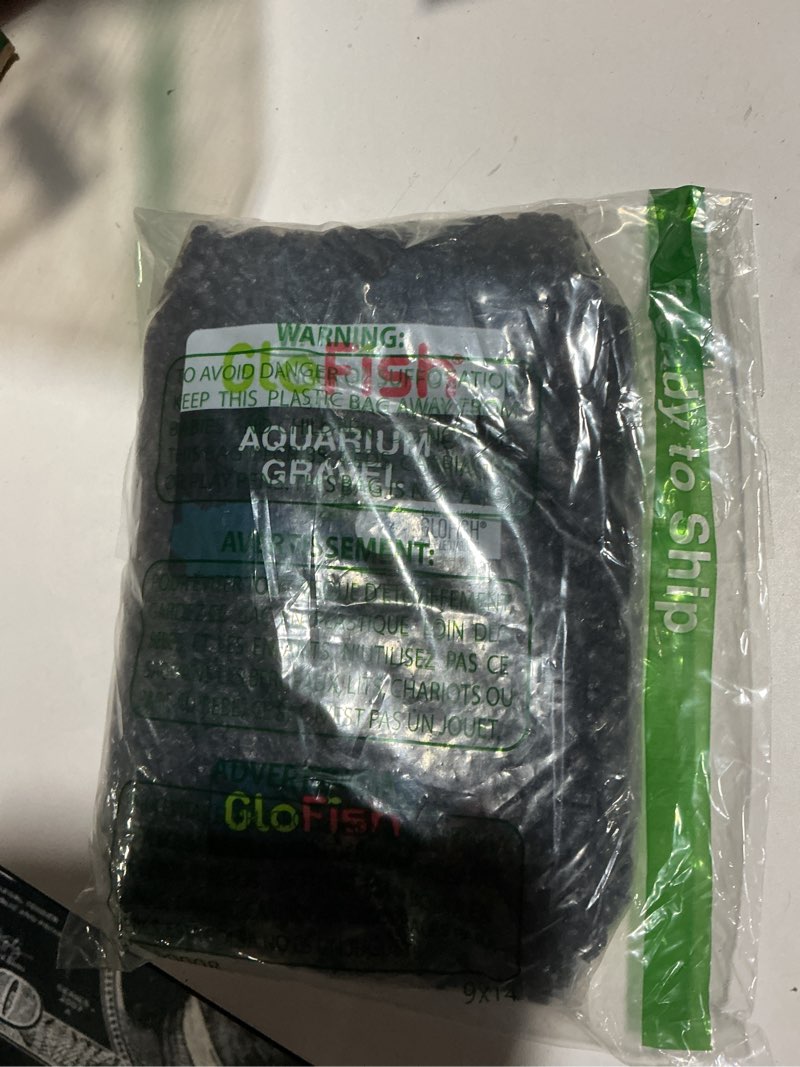 Condition photo showing Good Condition for glofish aquarium gravel, solid black, 5-pound bag