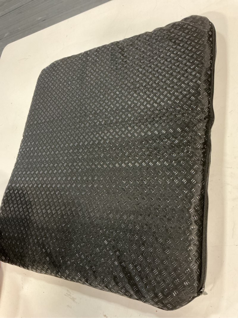 Condition photo showing Good Condition for gel seat cushion, cooling thick big breathable honeycomb design absorbs pressure points seat cushion with non-slip cover for office chair home cars wheelchair black
