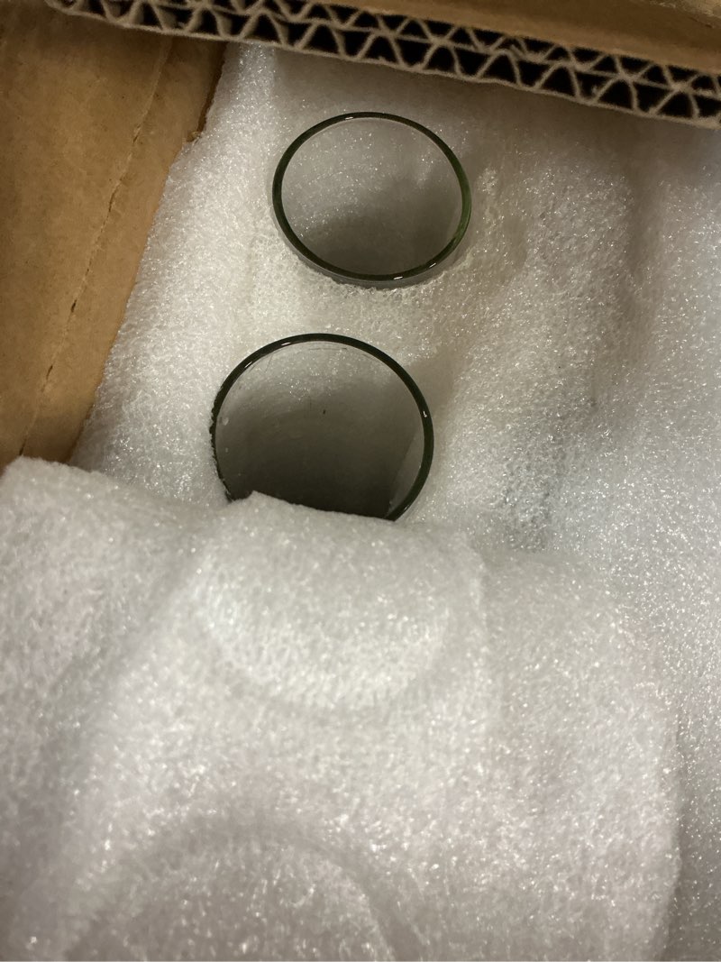 Condition photo showing New/Like New for 12 Pcs Hurricane Candle Holder Sleeve, H:16" D:2" Bottomless Glass Cylinder Candleholder Tall Clear Glass Cylinder Open Both Ends, Chimney Tube Cover, Open Ended Candle Shade 2"x16"H 12