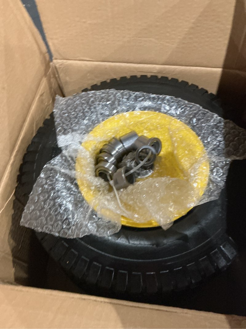 Condition photo showing Good Condition for 10/3.50-4 flat free tires 10 x 3.50-4 inch for garden cart & hand truck 2 pack