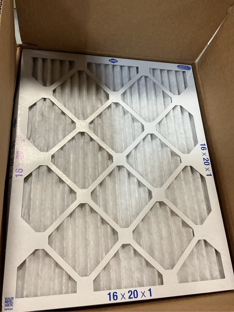 Condition photo showing Good Condition for Clorox 20x20x1 Air Filter, MERV 13 Pleated HVAC AC Furnace Air Filters, MPR 1500 & FPR 10 – Pack of 4 20x20x1 MERV 13