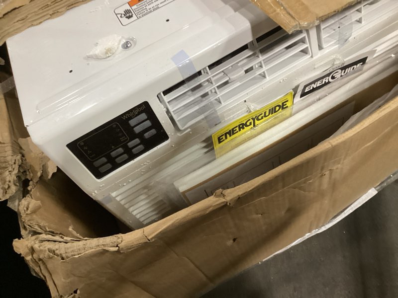 Condition photo showing Good Condition for Whirl pool KM8K-R 8,000 BTU Window Air Conditioner for Medium Rooms up to 350 Sq. Ft. – Quiet Cooling, , Easy Install, Digital Display, 3 Fan Speeds, Energy Efficient, Washable Filter 8000 British Thermal Units