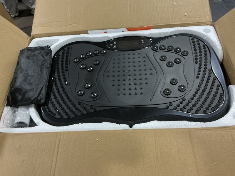 Condition photo showing Good Condition for softgym vibration plate exercise machine for lymphatic drainage,power vibrate stand shake board 450 lbs capacity whole body workout waver with fitness resistance bands weight loss gifts for women men slim- deep black