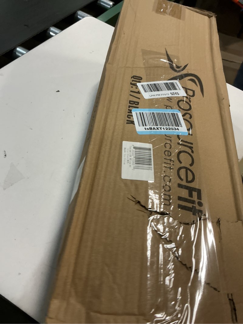 Condition photo showing New/Like New for prosourcefit extra thick yoga and pilates mat ½” (13mm) or 1" (25mm), 71-inch long high density exercise mat with comfort foam and carrying strap 1/2" black