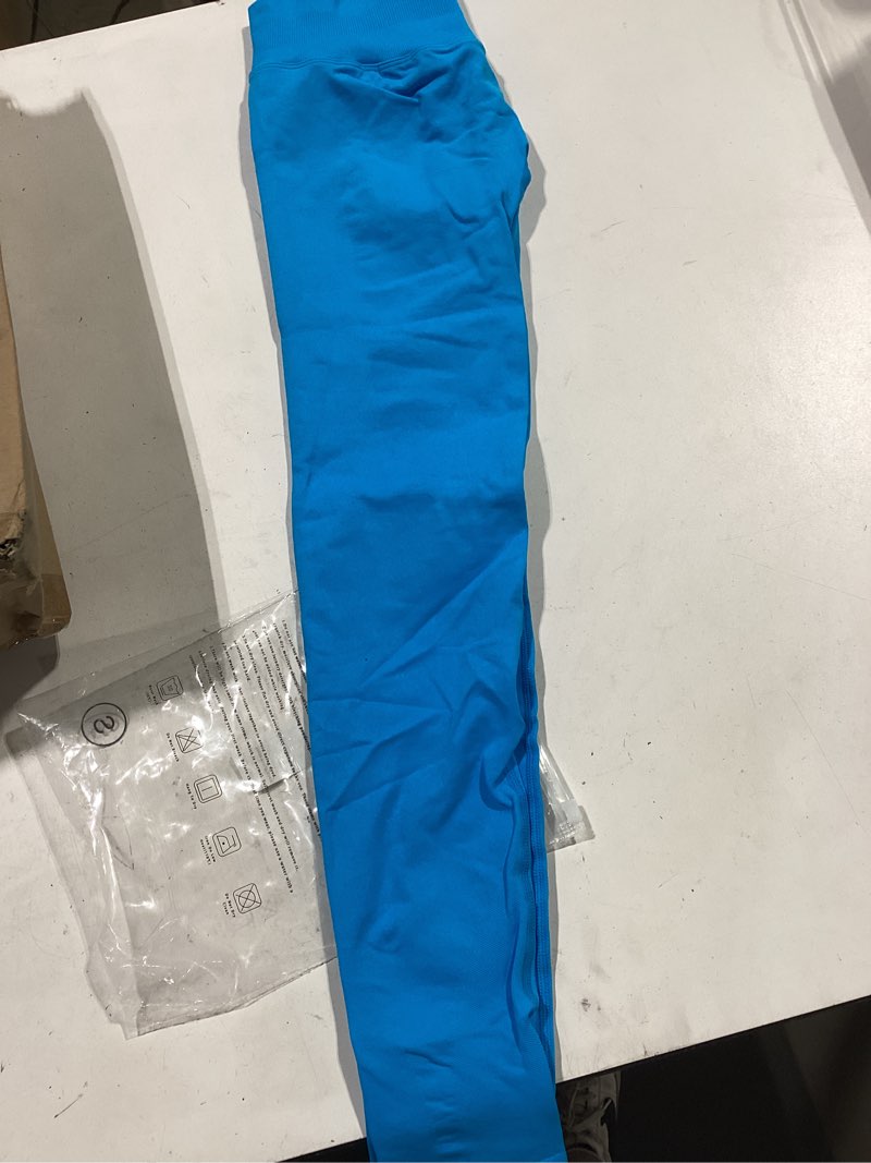 Condition photo showing Good Condition for impact leggings for women hidden scrunch butt leggings seamless workout gym yoga pants compression tummy control glacier small