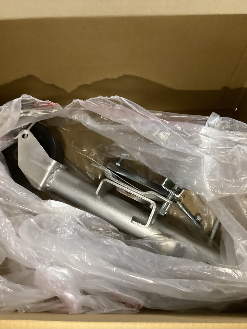 Condition photo showing Good Condition for Torin 1000 lbs Trailer Jack with Wheel, Heavy Duty Swivel Boat Trailer Jack Single Whee, 10" Lift, Bolt-on Trailer Tongue Jack for RV Boat ATR39001B, Silver Single Wheel Trailer Jack 1,000 LBs