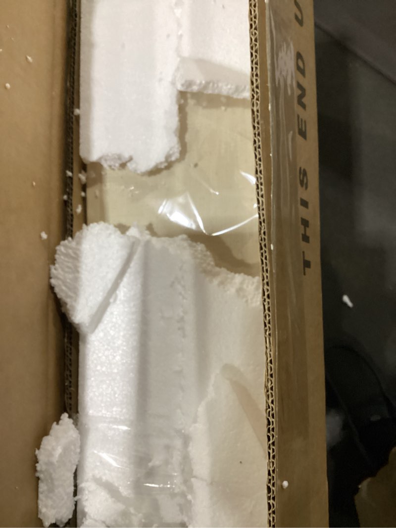 Condition photo showing New/Like New for 6 lights 26 inch semi flush mount close to ceiling light fixture,cream fabric shade gold finish for bedroom,living room,dining room hallway 26 inch gold
