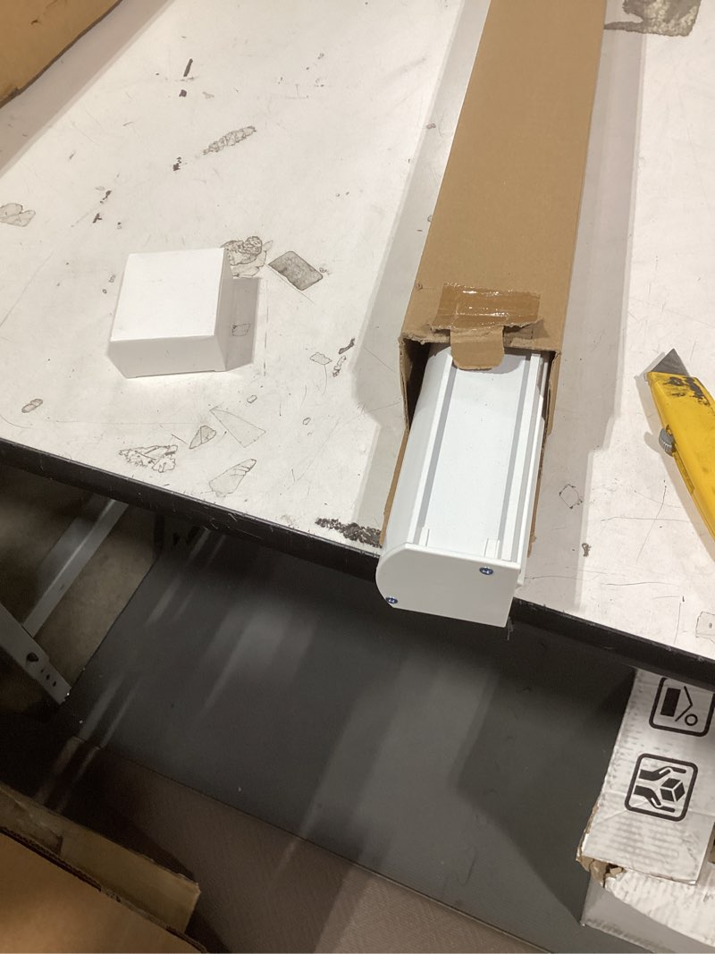 Condition photo showing Good Condition for chrisdowa cordless blackout roller shades for windows, striped free-stop window blinds with privacy, thermal insulated window shades for home, office and door. white, 31" w x 72" h 31"w x 72"h white