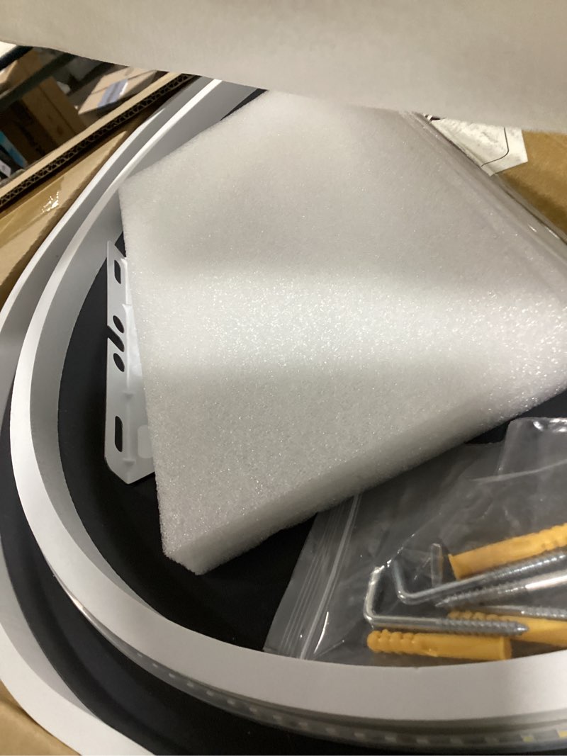 Condition photo showing Good Condition for 20 inch round led bathroom mirror with lights, lighted vanity bathroom mirror with backlit, stepless dimmable & 3 colors (3000k/4000k/6000k), ip54 waterproof