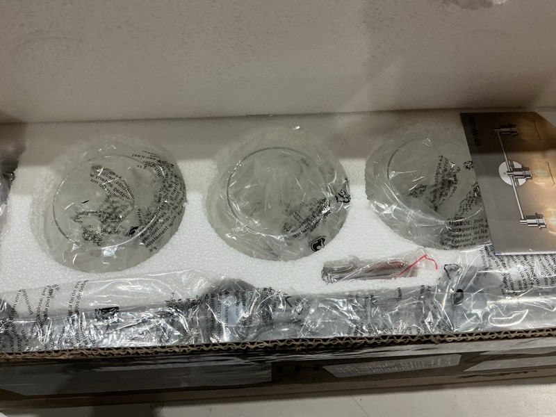 Condition photo showing New/Like New for espird 4 lights bathroom vanity light fixtures chrome, bathroom lights over mirror, industrial and farmhouse 4 lights wall sconce, polished chrome globe vanity lighting fixtures 4 lights polished chrome