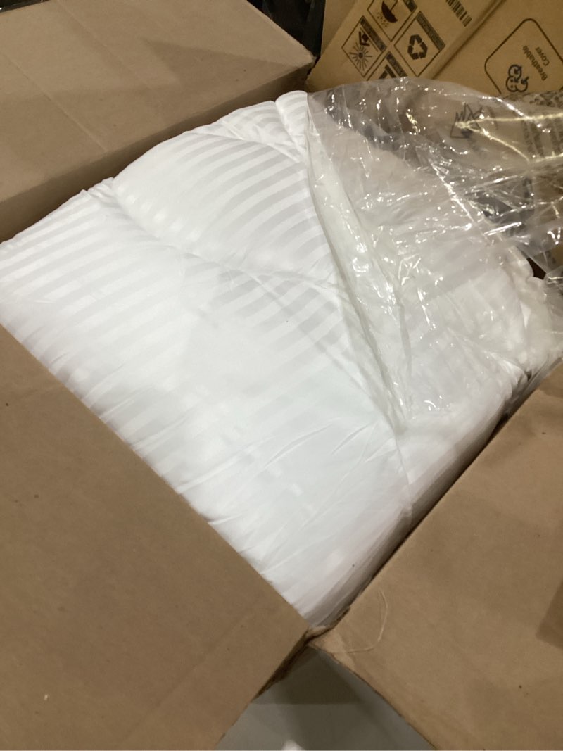 Condition photo showing As Is for bedlore twin mattress topper, thick pillow top pad for back pain relief, cooling soft mattress cover with deep pockets 6-15 inch white twin